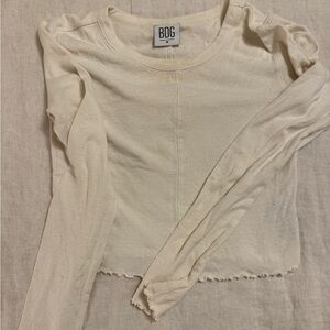 BDG Off-White Long Sleeve Tee